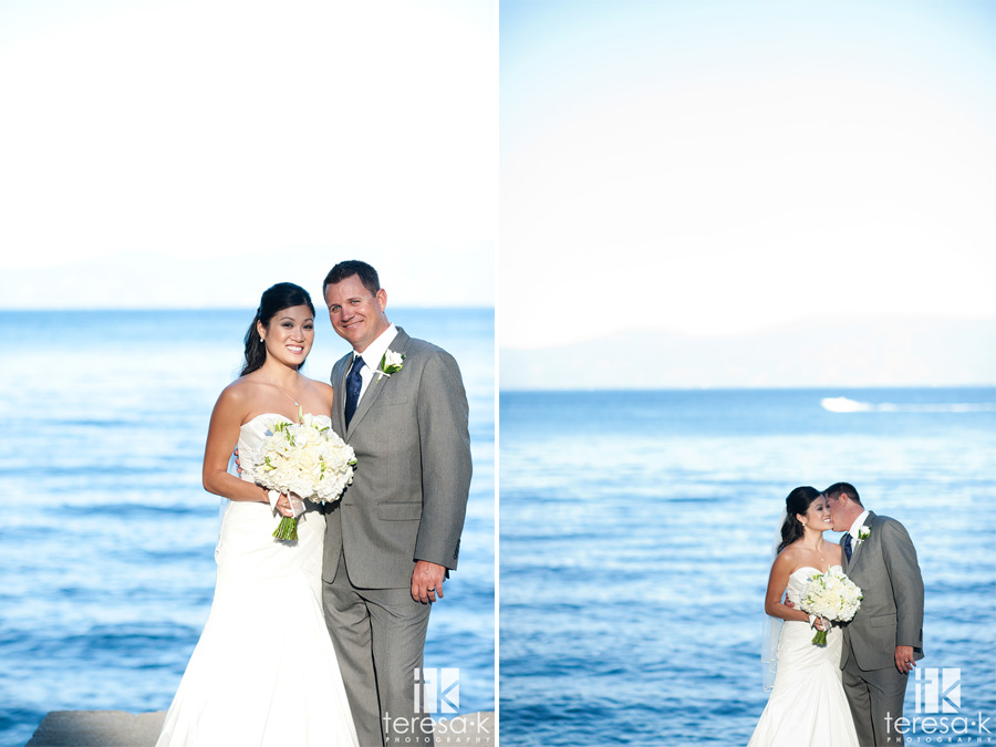 Tahoe water wedding photos